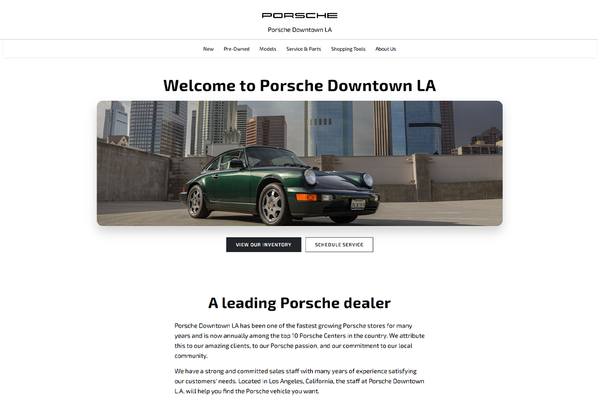 About Us - Porsche Downtown LA