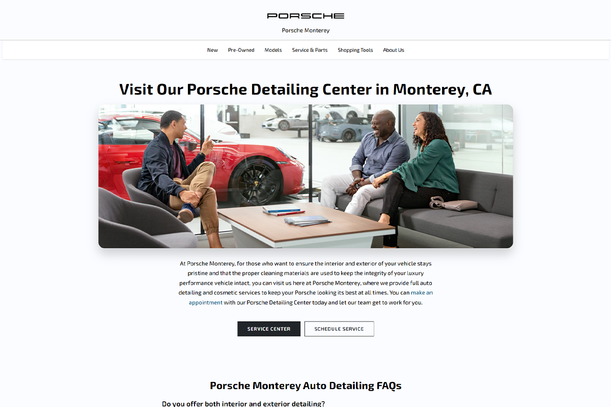 Auto Spa - Porsche Monterey
