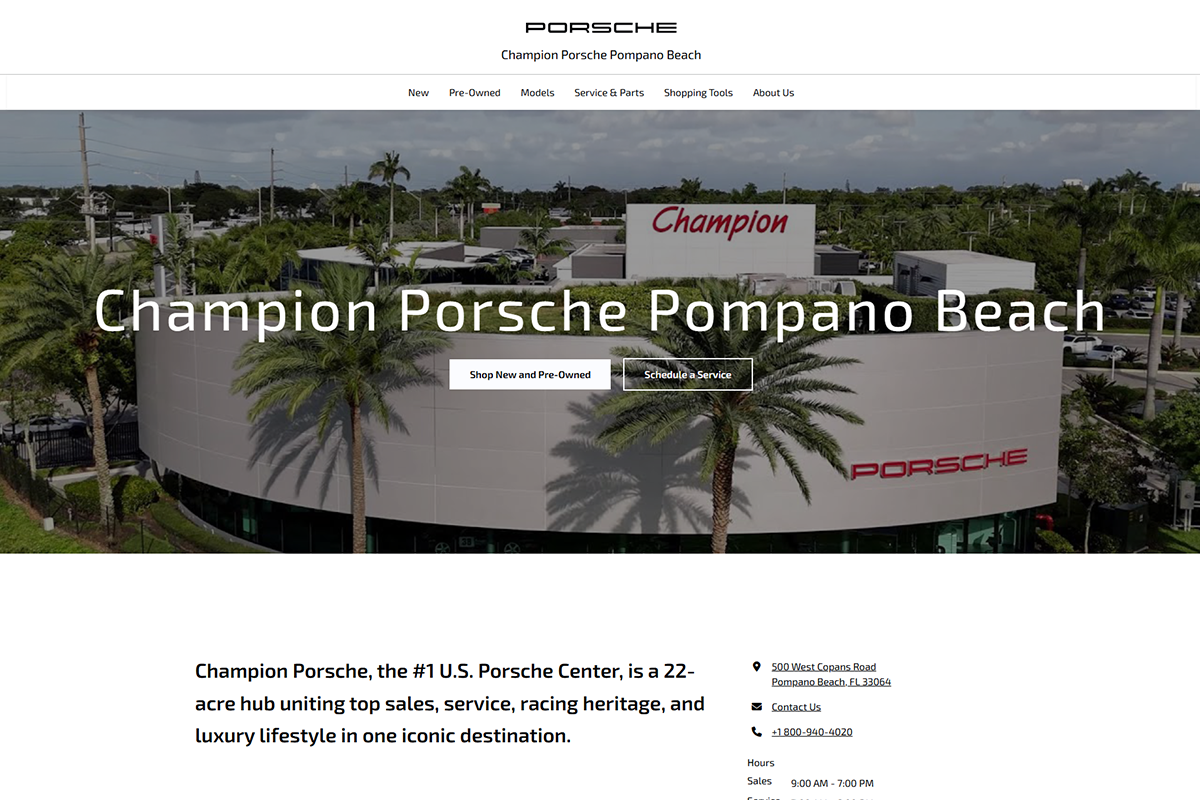 Homepage - Champion Porsche Pompano Beach
