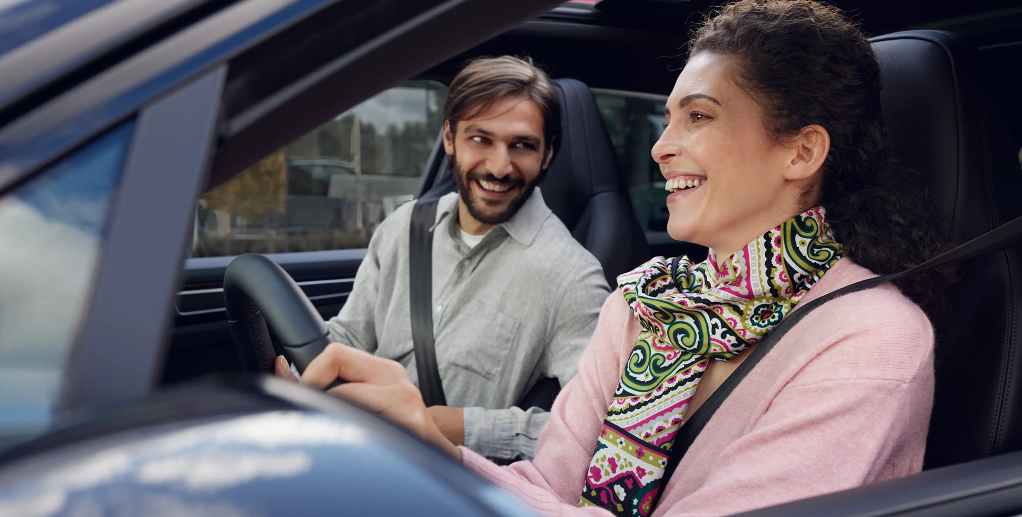 Guests enjoying a Porsche test drive
